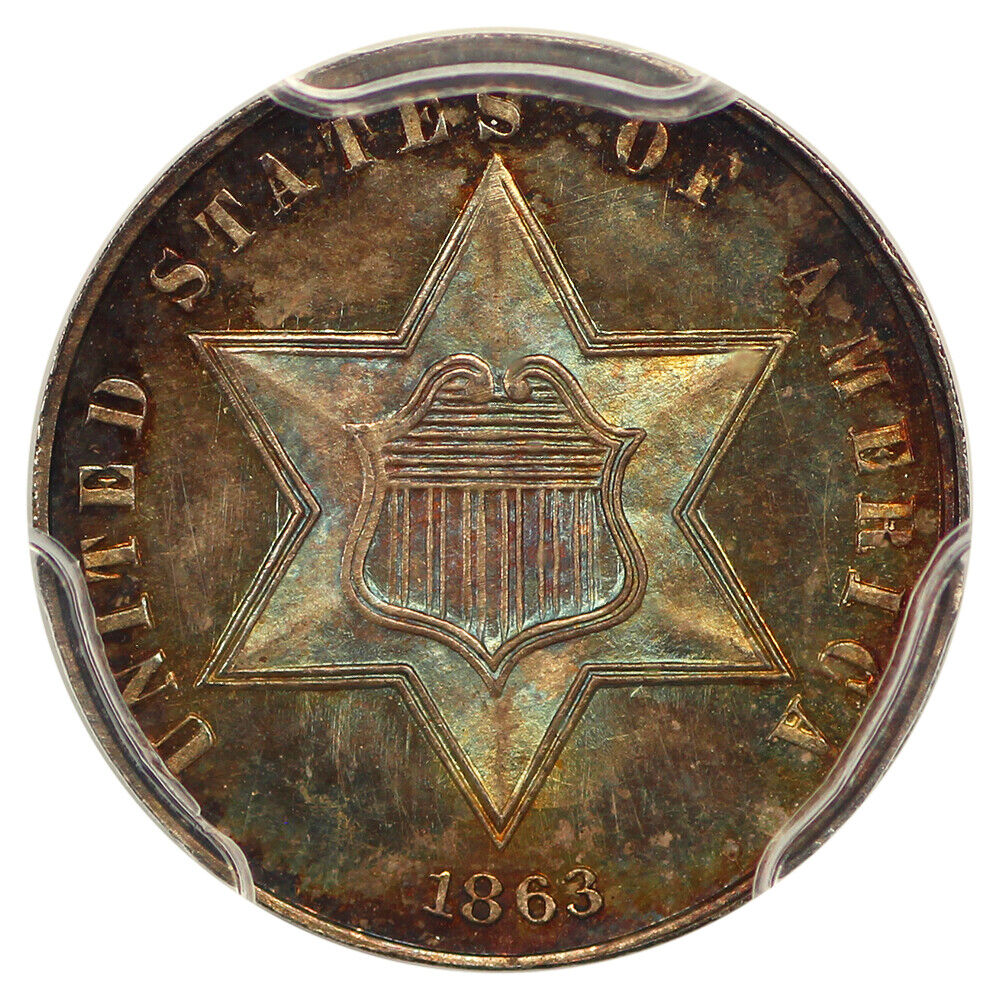 1863 3CS PCGS PR66+