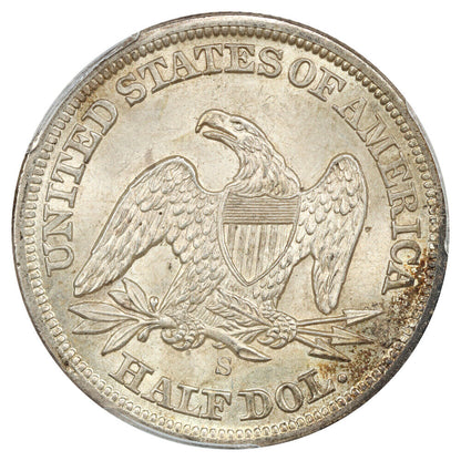 1859-S 50C PCGS MS65 ex: D.L. Hansen