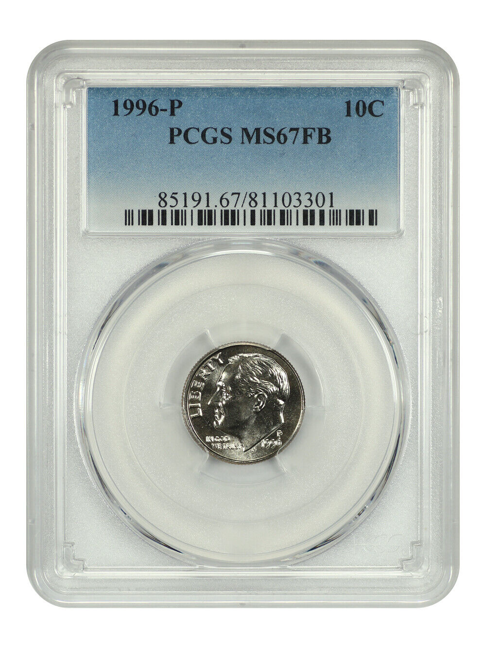 1996-P 10C PCGS MS67FB