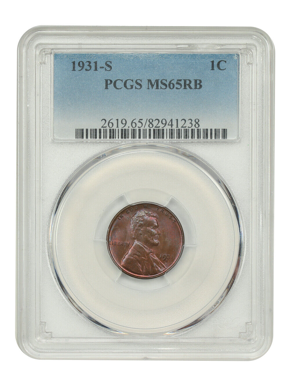 1931-S 1C PCGS MS65RB - Lincoln Cent (Wheat Reverse) - Affordable Key Date