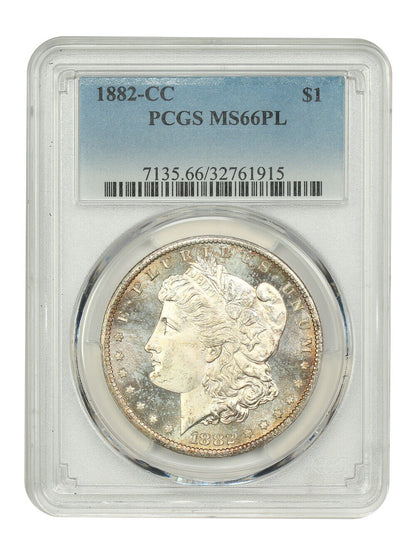 1882-CC $1 PCGS MS66PL - Morgan Dollar - Fantastic Prooflike Gem