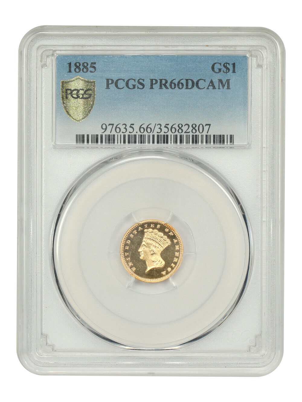 1885 G$1 PCGS PR66DCAM - Gold Dollar - Only Six Finer