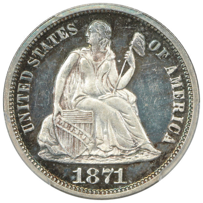 1871 10C PCGS PR66CAM ex: D.L. Hansen