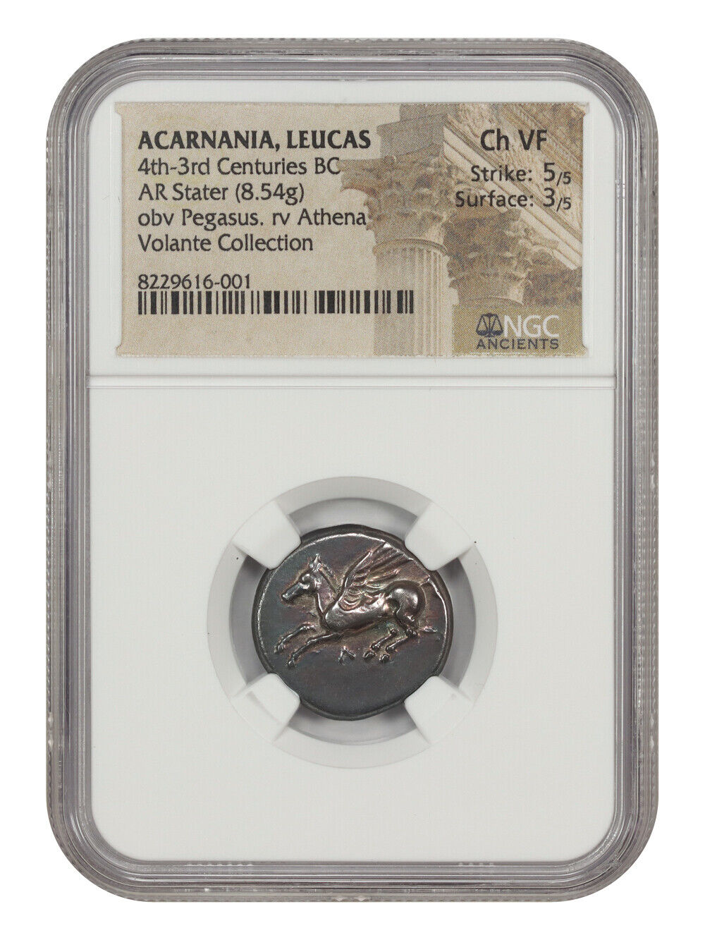 Ancient Greek: (4th-3rd Centuries BC) AR Stater NGC Choice VF (Acarnania, Leucas