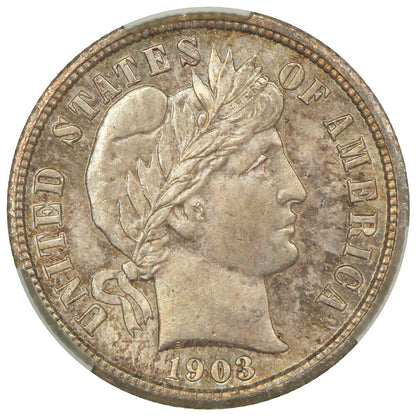 1903-S 10C CACG MS65 ex: D.L. Hansen - Barber Dime