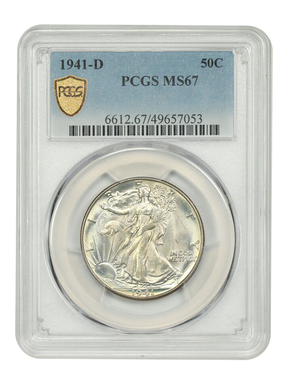 1941-D 50C PCGS MS67 - Walking Liberty Half Dollar