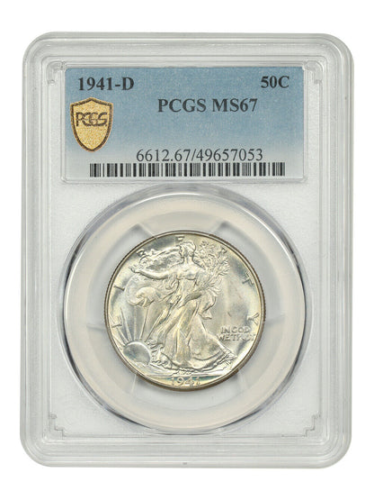 1941-D 50C PCGS MS67 - Walking Liberty Half Dollar