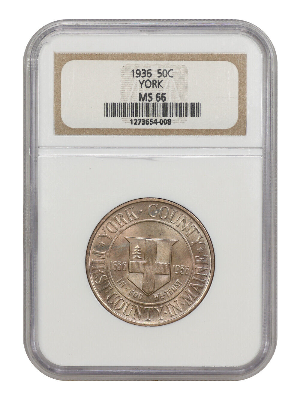 1936 50C York NGC MS66