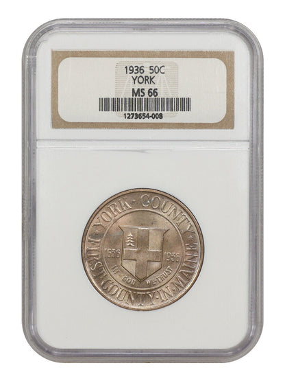 1936 50C York NGC MS66