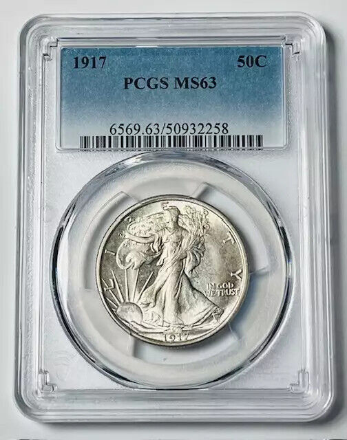 1917 P Walking Liberty Half Dollar PCGS MS-63