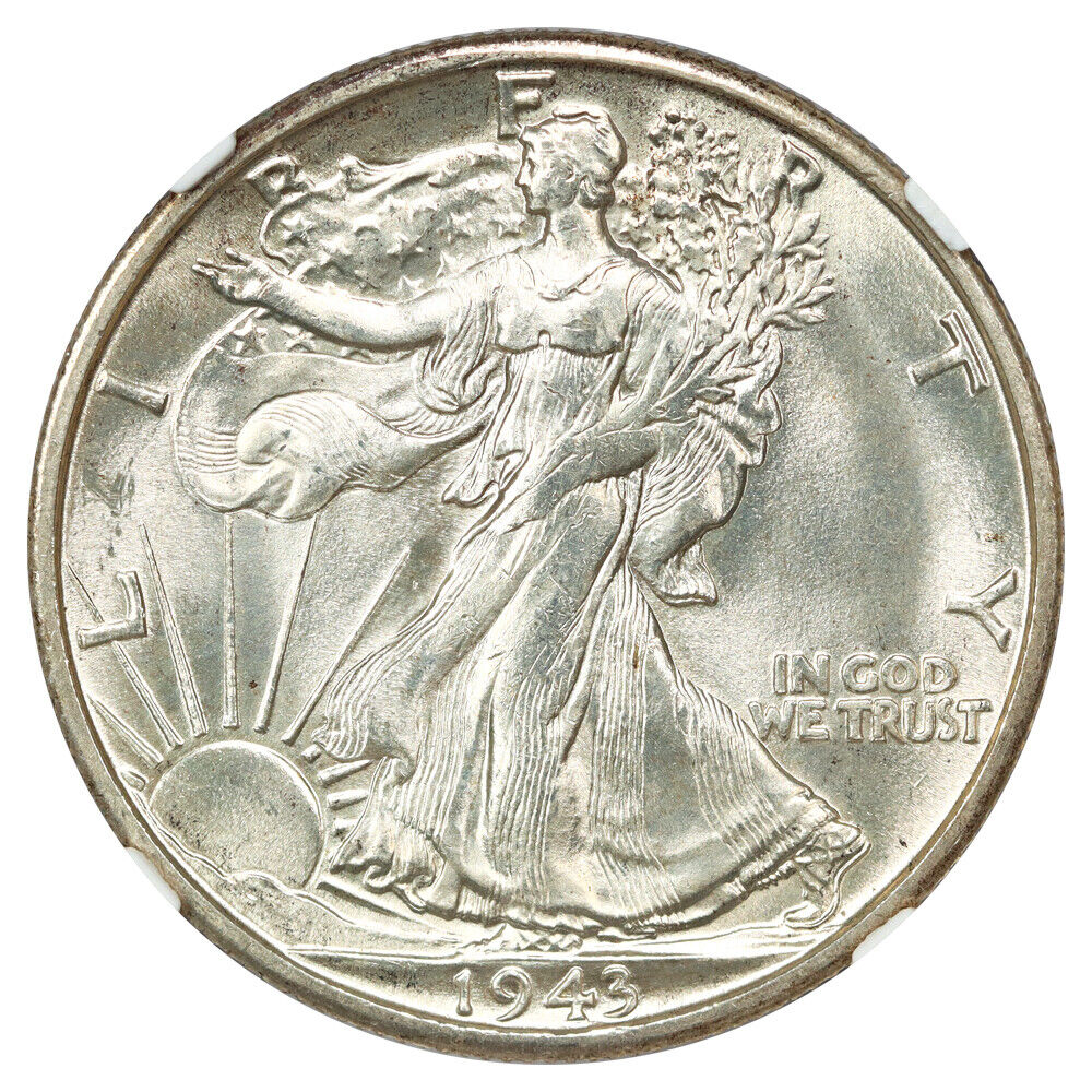 1943-S 50C NGC MS65+ - Walking Liberty Half Dollar