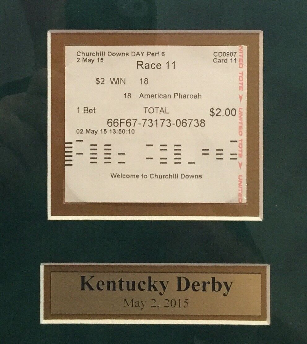 2015 LIMITED EDITION Triple Crown Winning Ticket plaque