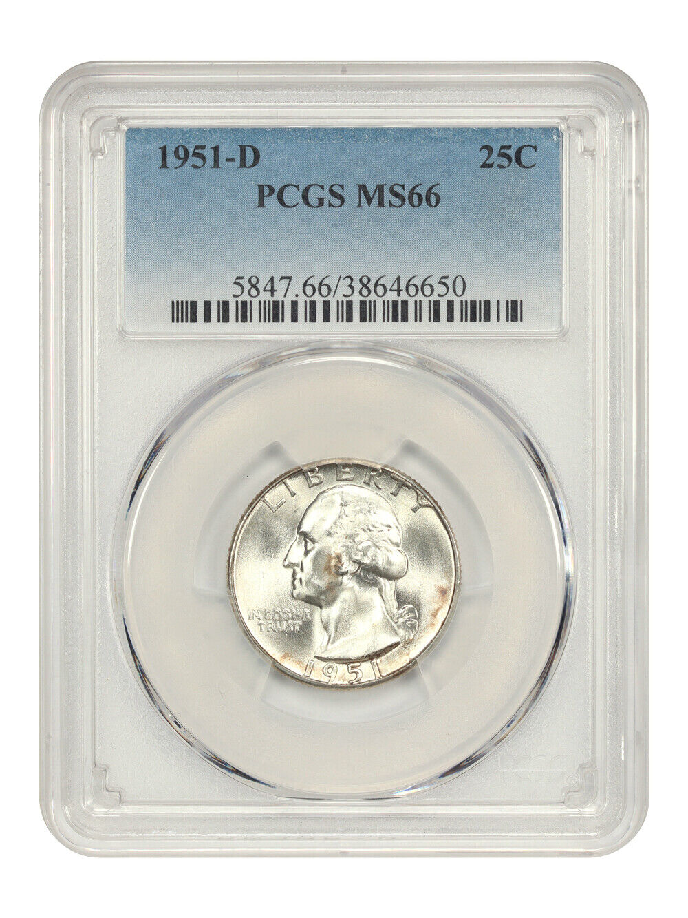 1951-D 25C PCGS MS66 - Washington Quarter