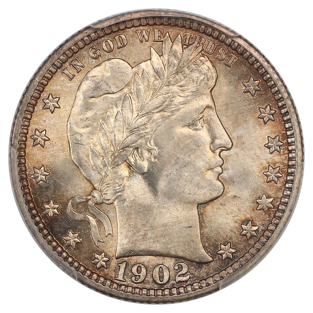 1902-S 25C PCGS/CAC MS66+ ex: D.L. Hansen - Barber Quarter