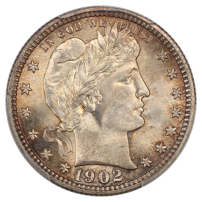 1902-S 25C PCGS/CAC MS66+ ex: D.L. Hansen - Barber Quarter