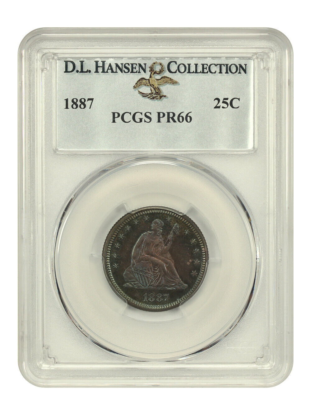 1887 25C PCGS PR66 ex: D.L. Hansen