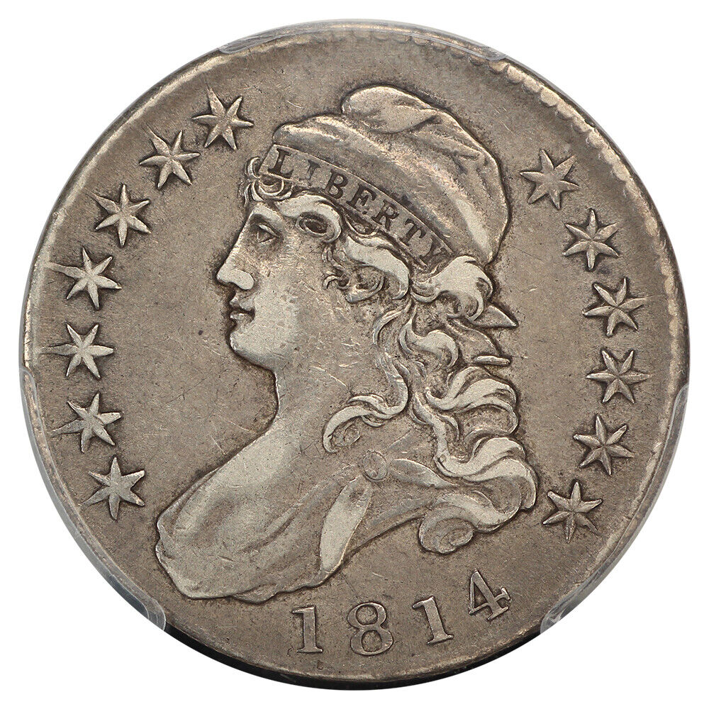 1814 50C PCGS XF40 (O-105a, Single Leaf) ex: D.L. Hansen