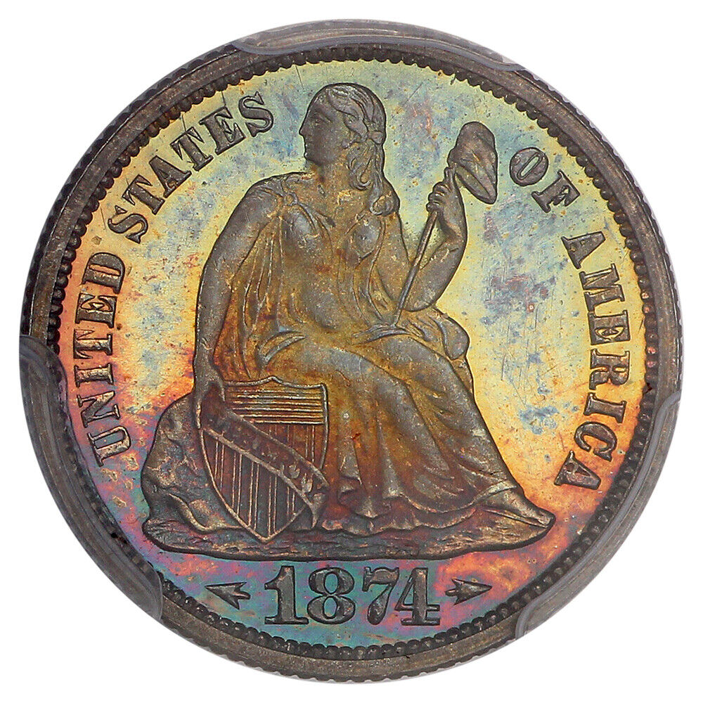 1874 10C PCGS PR66 (Arrows) ex: D.L. Hansen