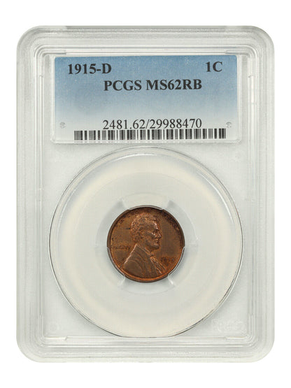 1915-D 1C PCGS MS62RB