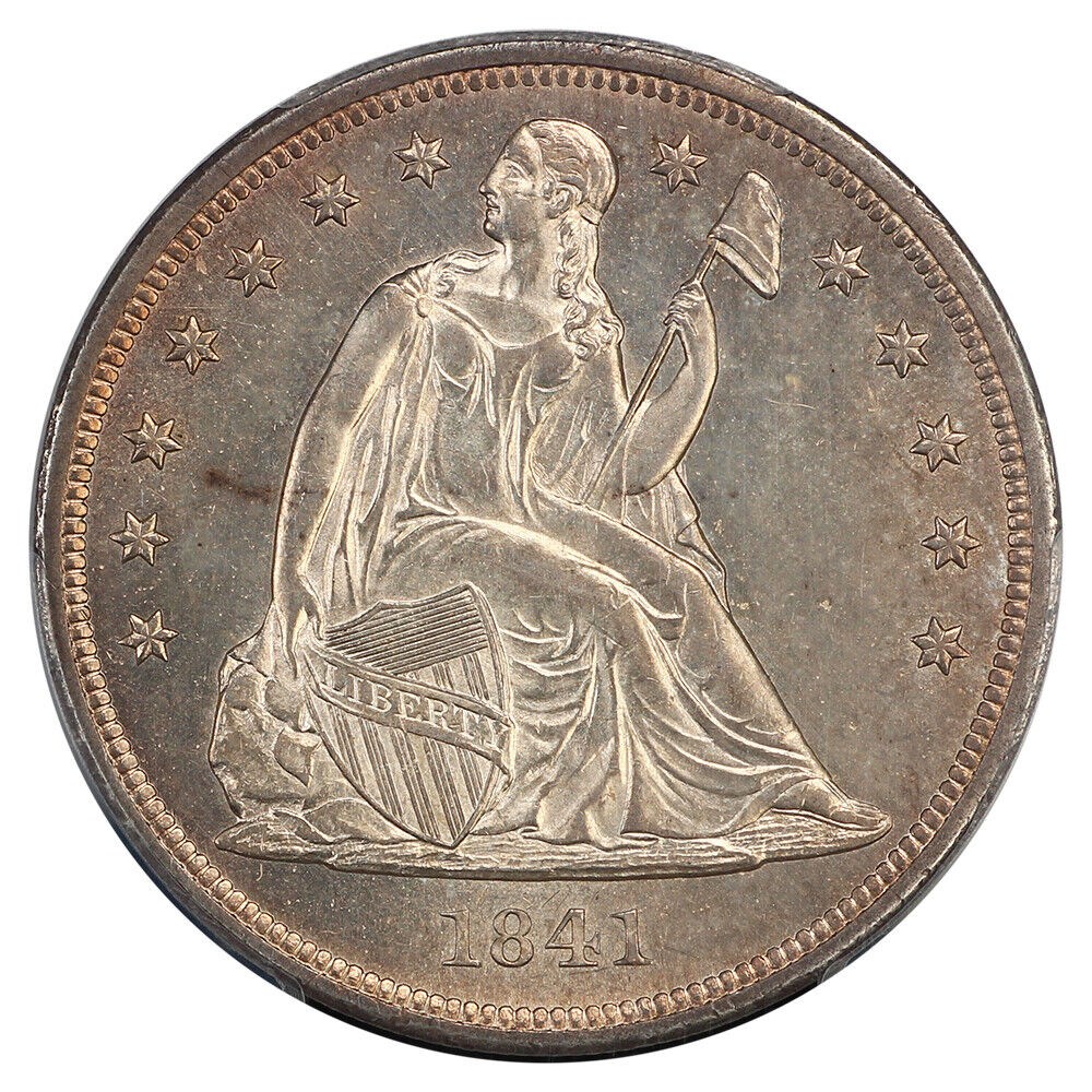 1841 $1 PCGS MS63 ex: D.L. Hansen