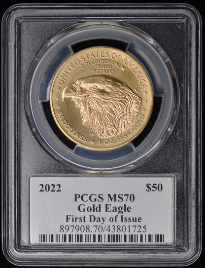 2022 4-Coin Gold Eagle PCGS MS70 Paul Balan Signed 1st Day