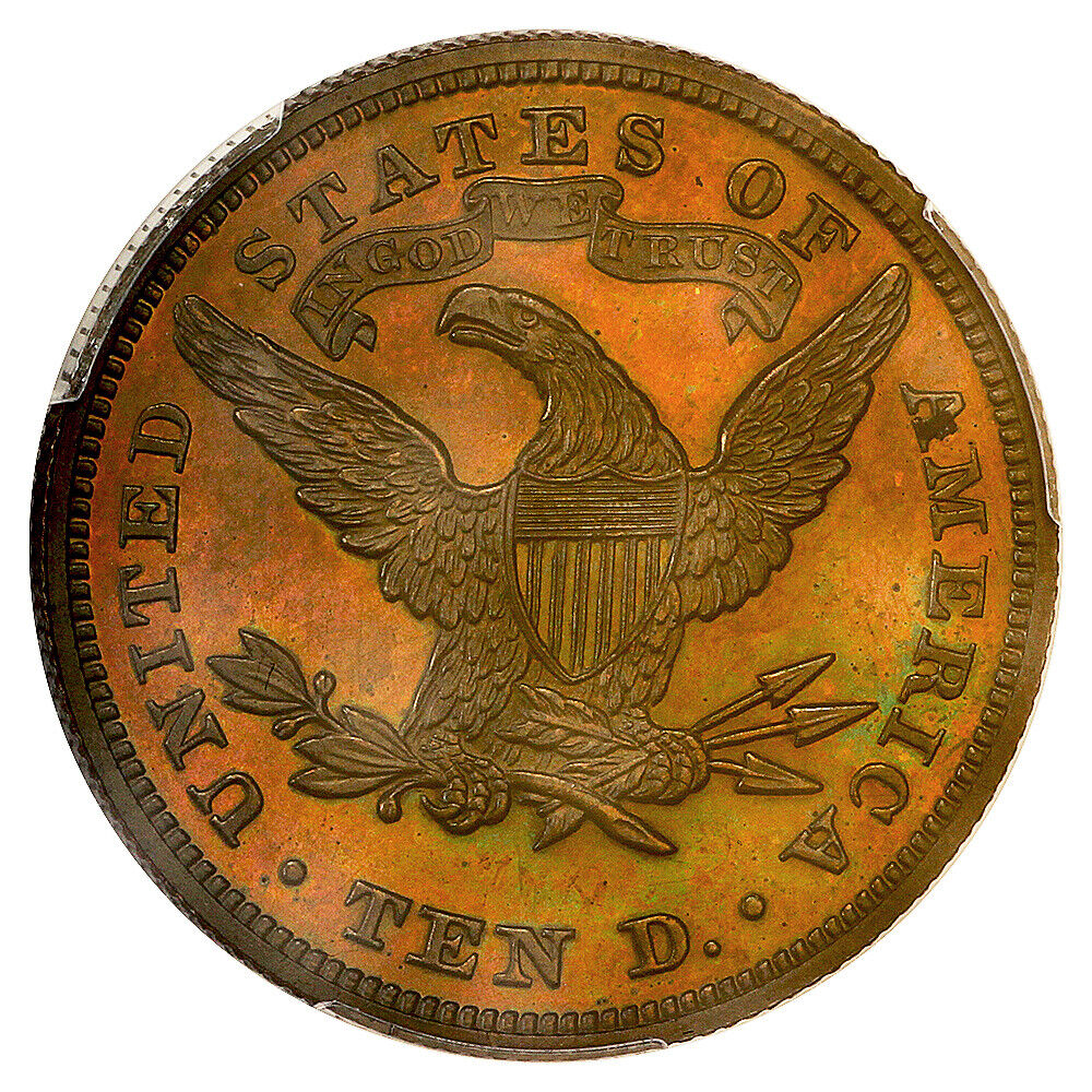 Pattern: 1865 $10 PCGS PR65BN (J-450) - Patterns