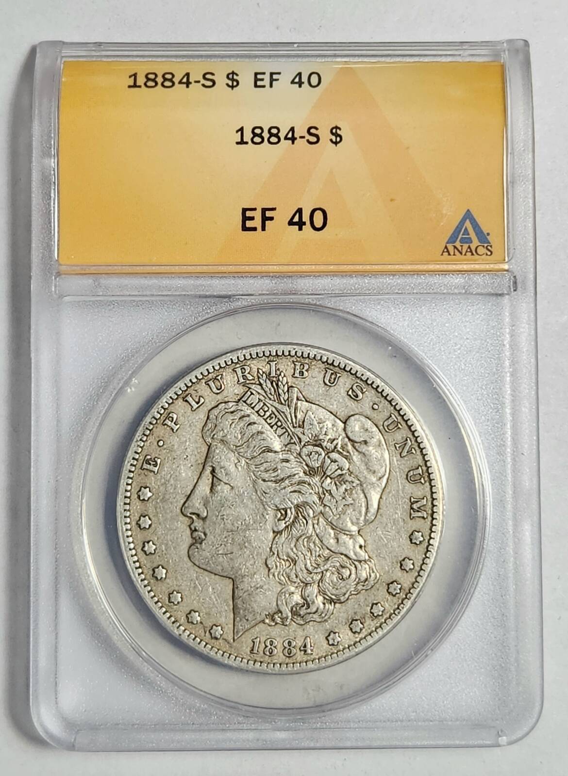 1884 S Morgan Silver Dollar ANACS XF-40