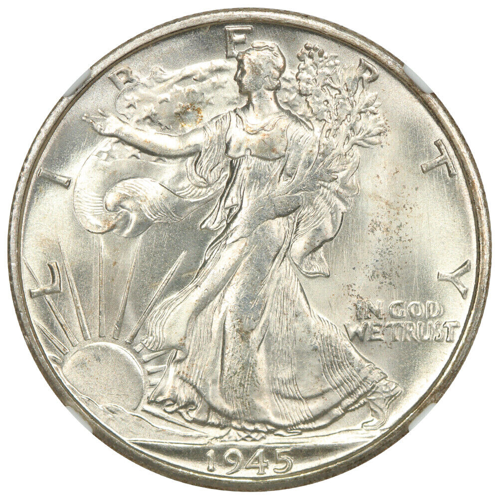 1945-S 50C NGC MS66+ - Walking Liberty Half Dollar