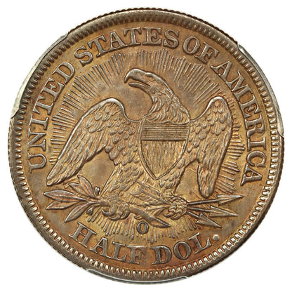 1853-O 50C PCGS MS63 (Arrows and Rays) ex: D.L. Hansen