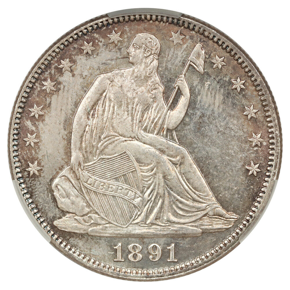 1891 50C CACG MS66+ ex: D.L. Hansen - Liberty Seated Half Dollar