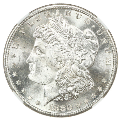 1880/79-S $1 NGC MS67 (VAM-8, Medium S) - Morgan Dollar