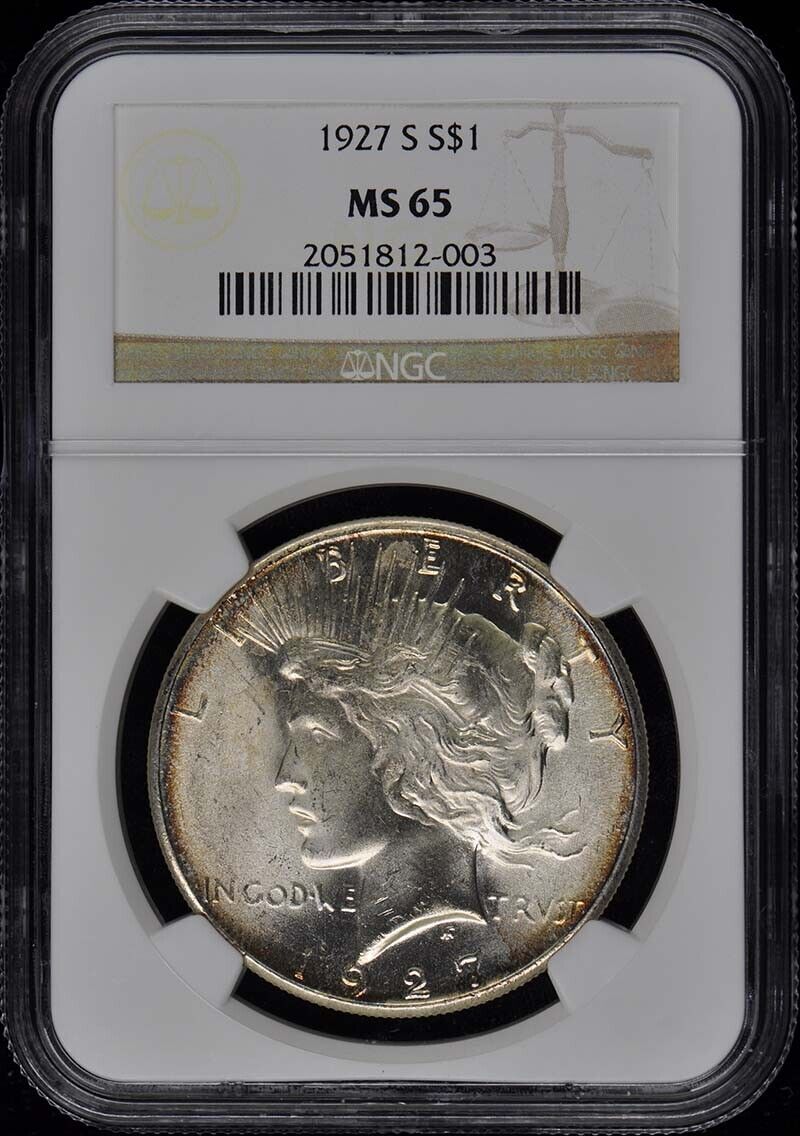 1927-S Peace Dollar S$1 NGC MS65