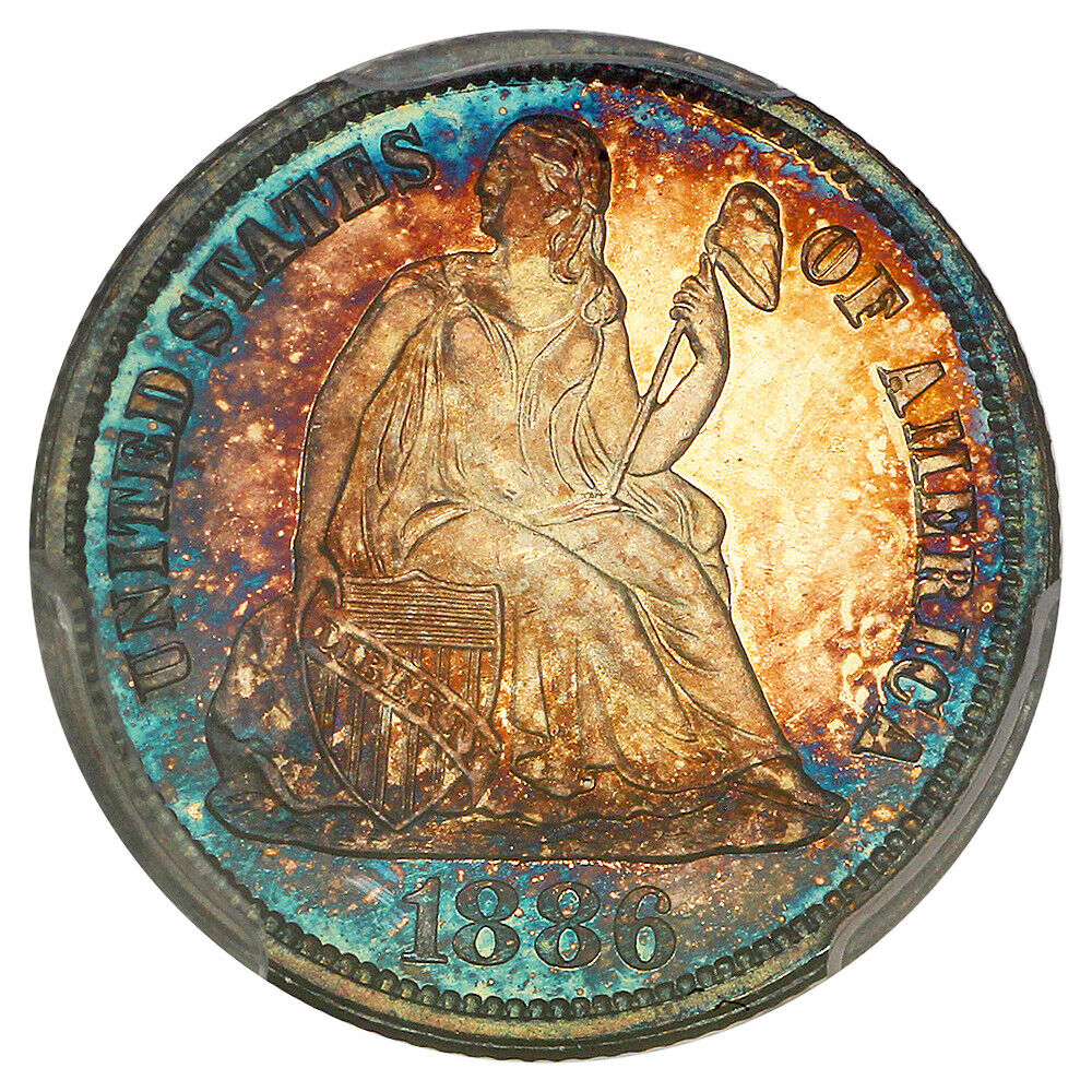 1886 10C PCGS PR67CAM ex: D.L. Hansen