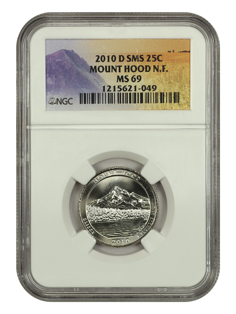 2010-D 25C Mount Hood NP NGC SP69 (Satin Finish) - Type 1 - Clad