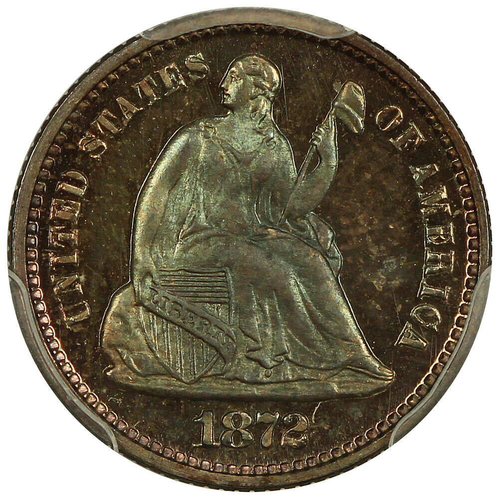 1872 H10C PCGS/CAC PR67 ex: D.L. Hansen