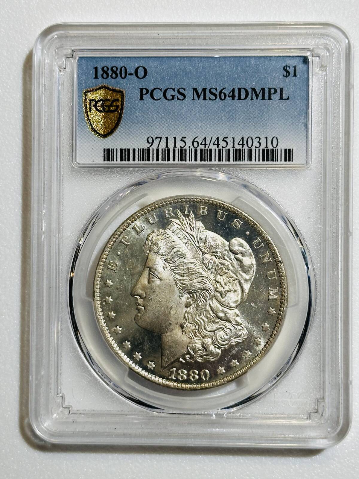 1880 O Morgan Silver Dollar PCGS MS-64 DMPL WHITE