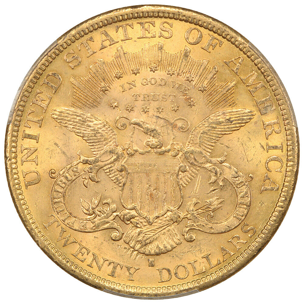 1878-S $20 PCGS MS63 ex: D.L. Hansen