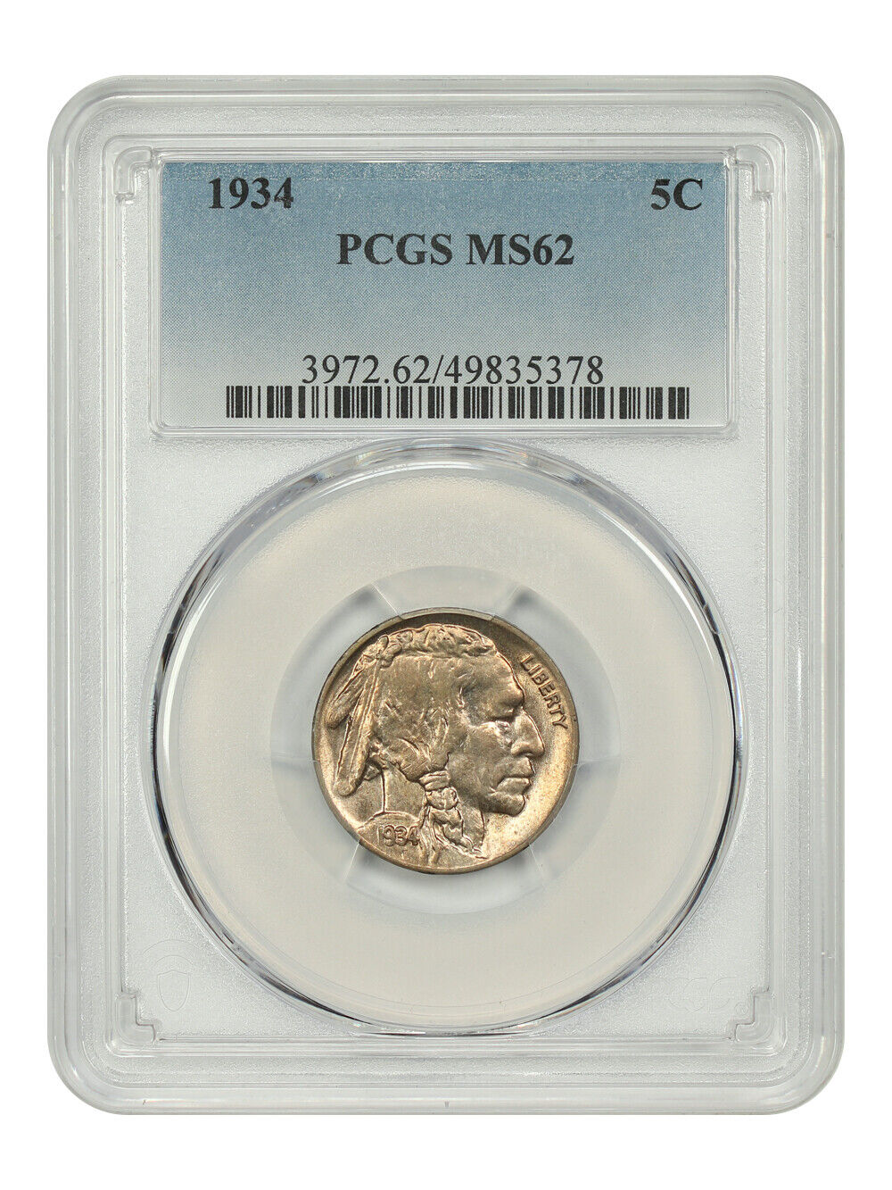 1934 5C PCGS MS62 - Buffalo Nickel