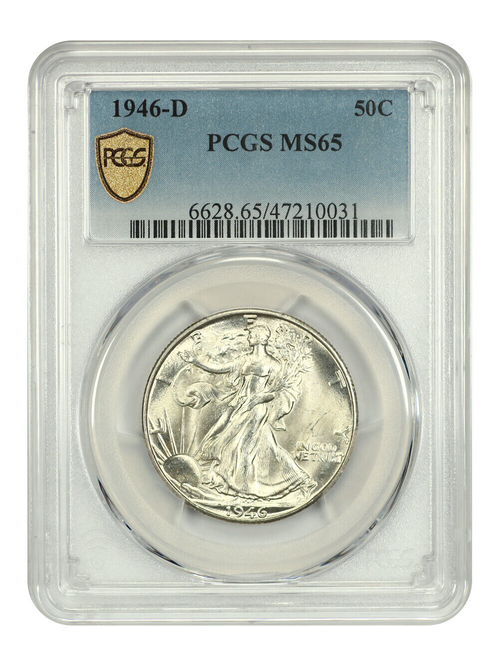 1946-D 50C PCGS MS65 - Walking Liberty Half Dollar