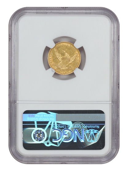 1836 $2.50 NGC AU58 (Block 8) - Classic Head $2.5 - Popular Classic Head Gold