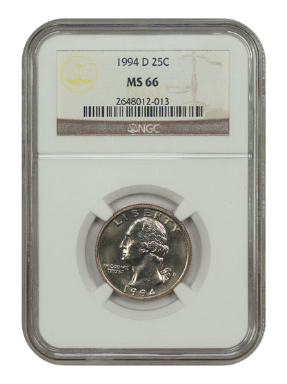 1994-D 25C NGC MS66 - Washington Quarter