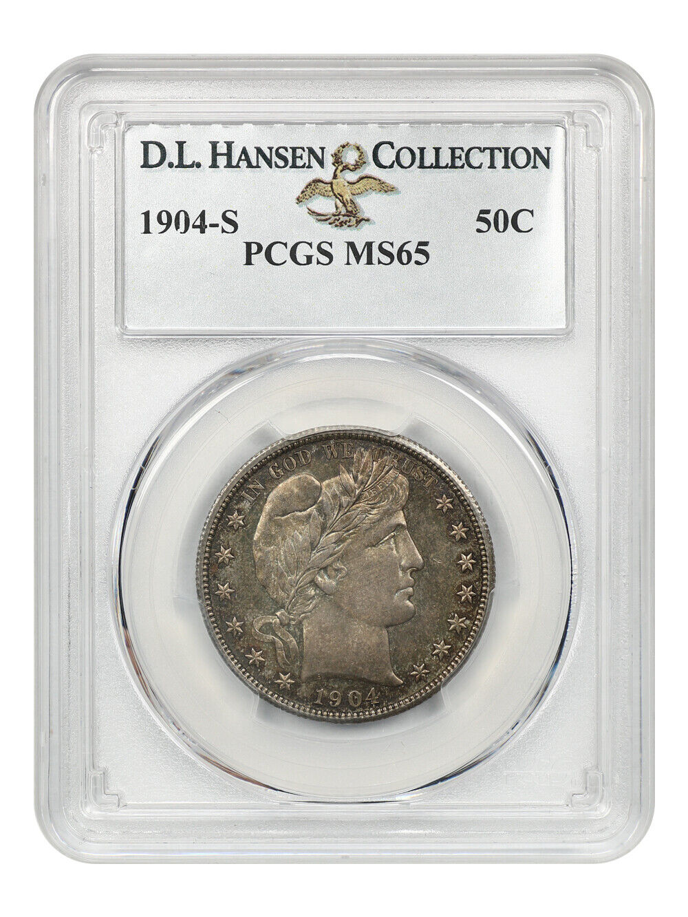 1904-S 50c PCGS MS65 ex: D.L. Hansen