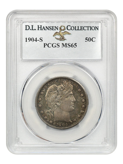 1904-S 50c PCGS MS65 ex: D.L. Hansen