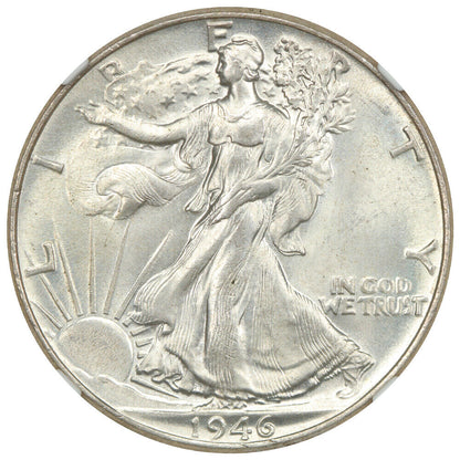 1946 50C NGC MS66+ - Walking Liberty Half Dollar