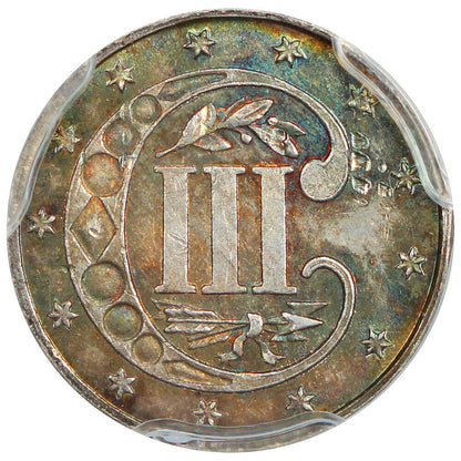 1869 3CS PCGS MS64 ex: D.L. Hansen