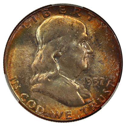 1957 50C CACG MS66+ - Franklin Half Dollar