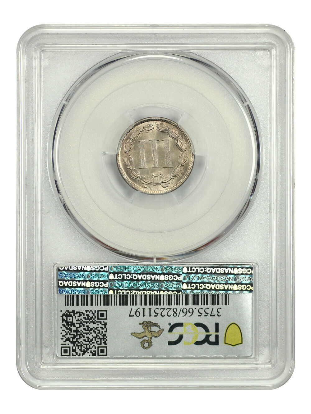 1887 3CN PCGS MS66 ex: D.L. Hansen