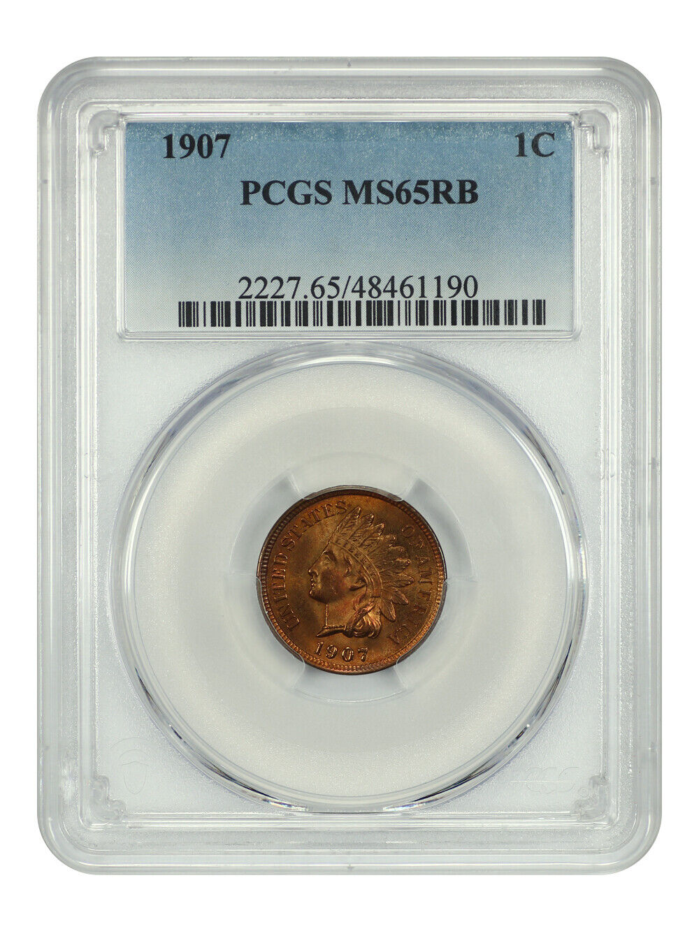 1907 1C PCGS MS65RB