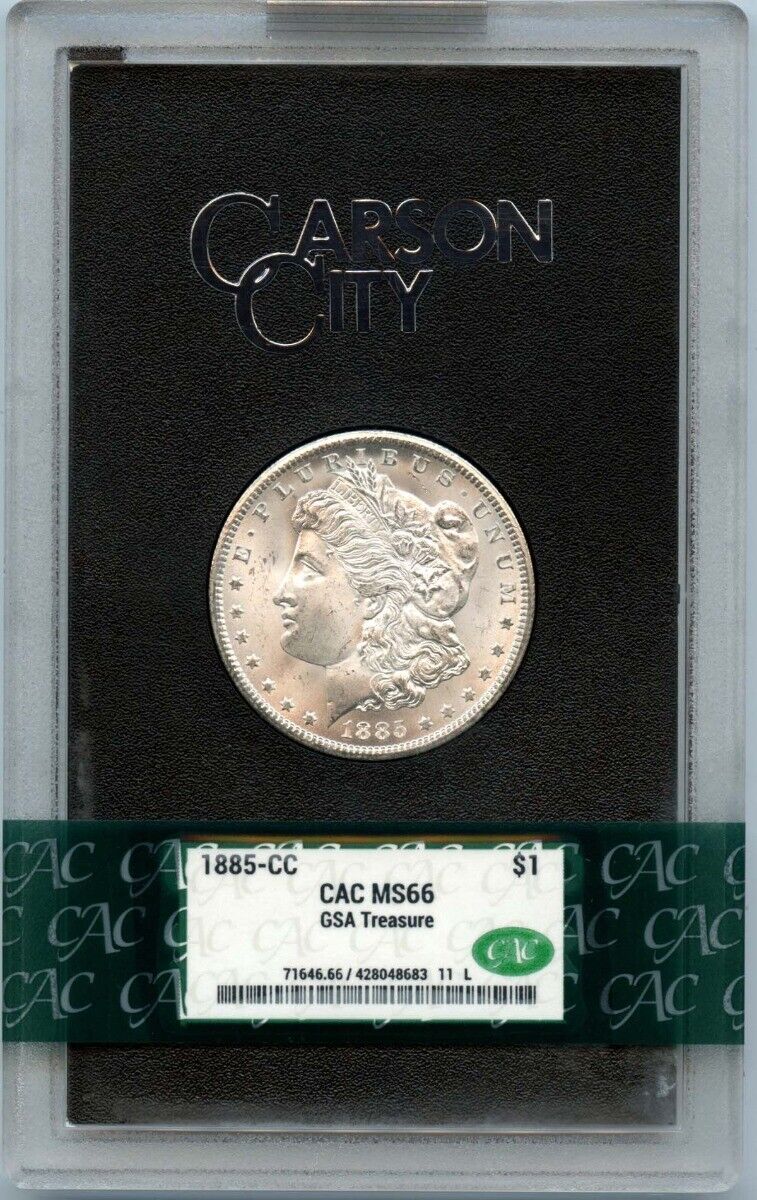 1885-CC Morgan Dollar S$1 GSA HOARD CACG MS66