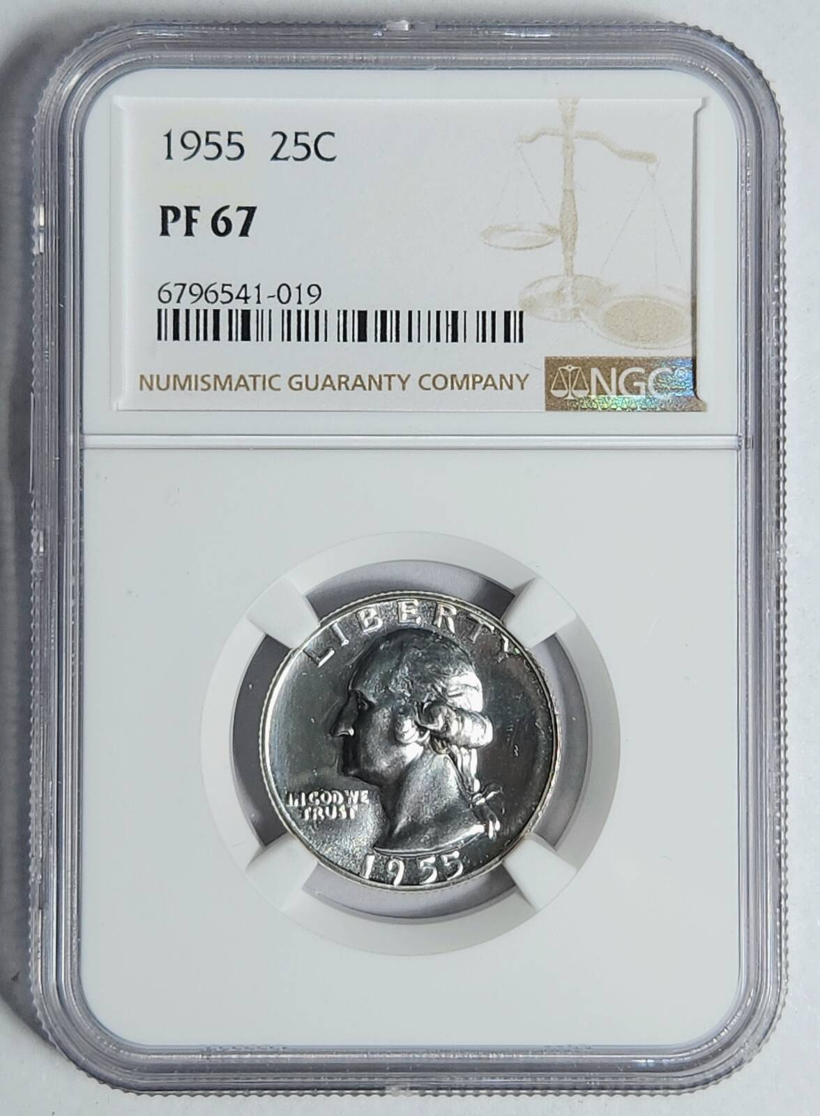 1955 P Washington Quarter NGC PF-67